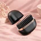 Rosé Pocket Mini-Glättbürste in Schwarz